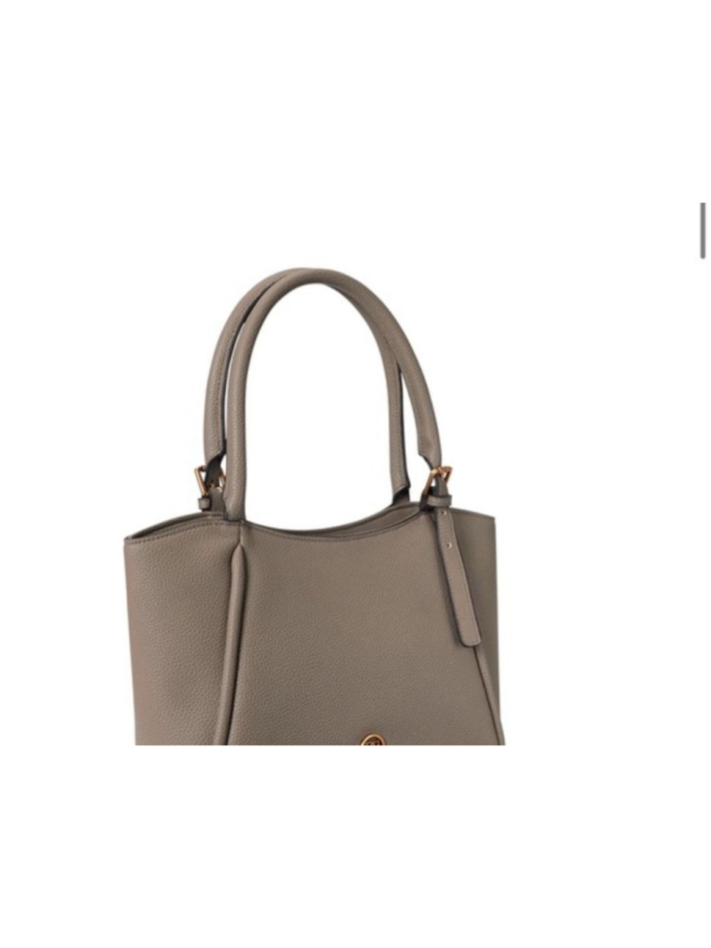 Bolvaint Gray Leather Tote Shoulder Bag - Picture 16 of 16